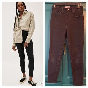 Everlane high rise waist black skinny jeans sz 27